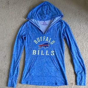 Buffalo bills fanatics lightweight heathered blue hoodie size small